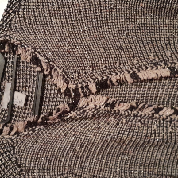 H&M multicolored open front raw fringe jacket - Picture 2 of 4